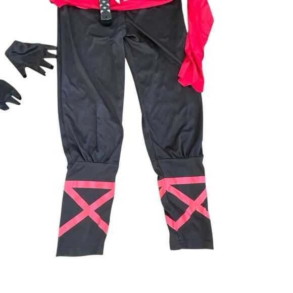 Spooktacular Creations Ninja Costume Black/Red Kids Size XL (12-14) - Picture 6 of 6